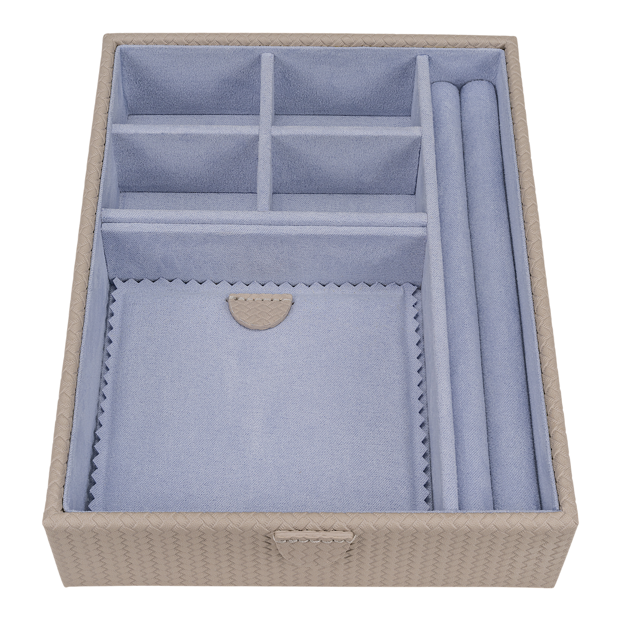Coffret à bijoux L avec insert Corbello / taupe