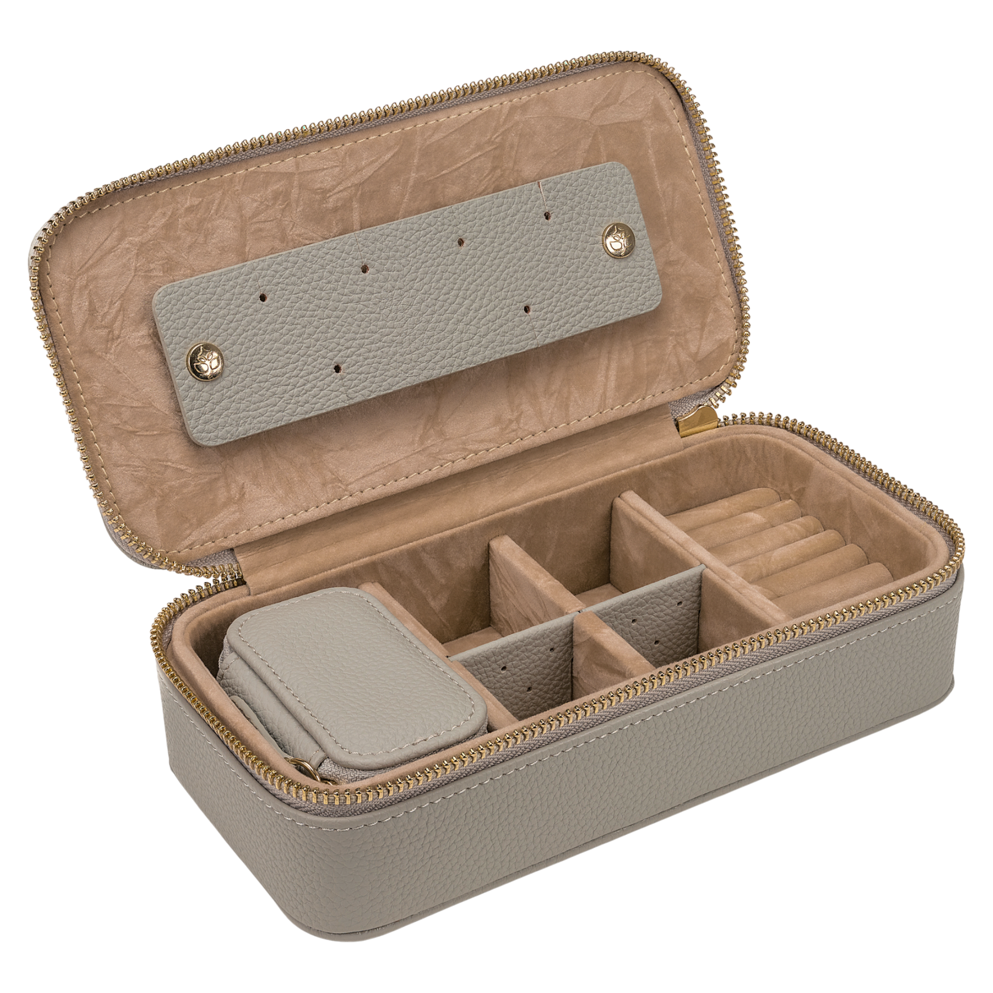 Portagioie M con zip Aurora / grigio chiaro