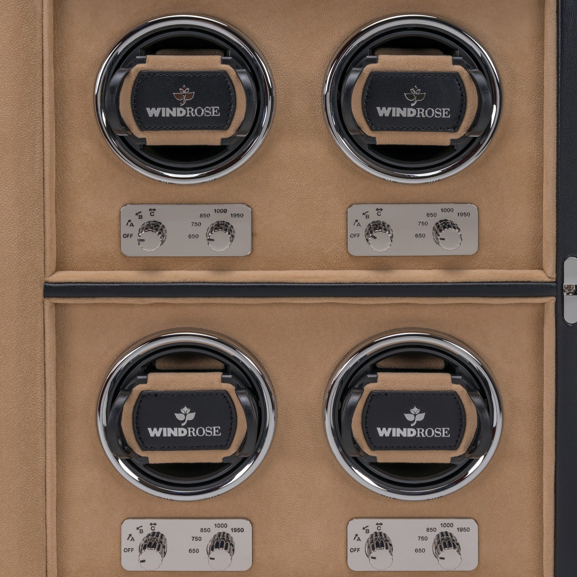 Uhrenbeweger 4 Uhren Ambiance / schwarz (Leder)