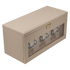 Uhrenbeweger 3 Uhren luxora beige-gold – geschlossen, Schrägansicht mit Sichtfenster